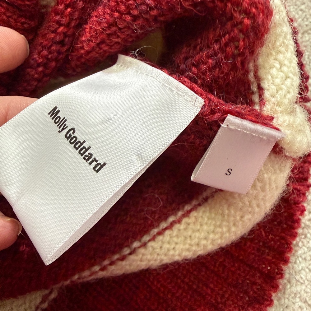 MOLLY GODDARD Red and Cream Striped Sweater - Picture 10 of 13